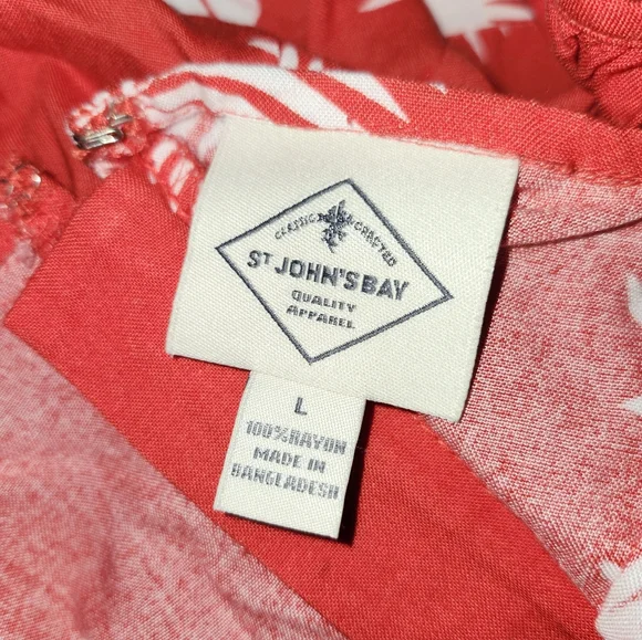 St. John's Bay | Red Floral Jumpsuit - Picture 5 of 5